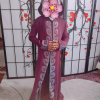 Kids Abaya with lovely stone design