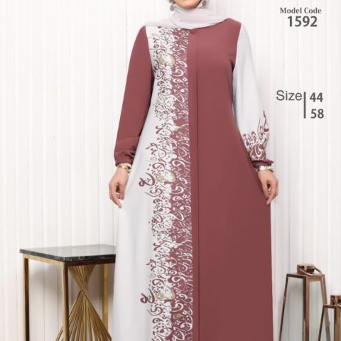Abaya dress with arabic design
